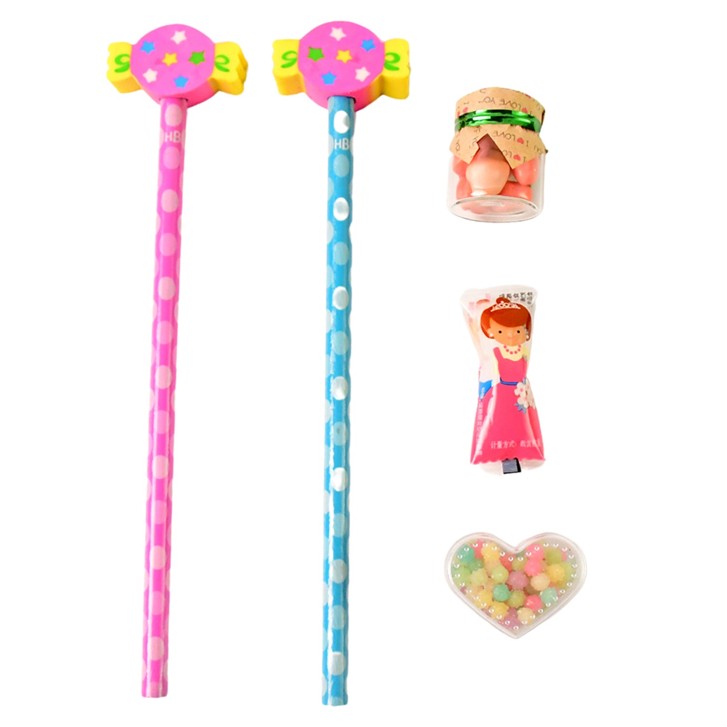 Fun Candy Design Pencil Set With Accessories Set (1 Set ) Fun Candy Design Pencil Set With Accessories Set (1 Set )
